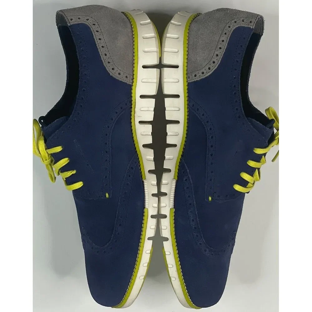 Zero Grand DC Wing S O Men's Blue Suede Dress Shoes Size 13‎ M